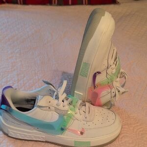 Nike White and tri-color Sneakers